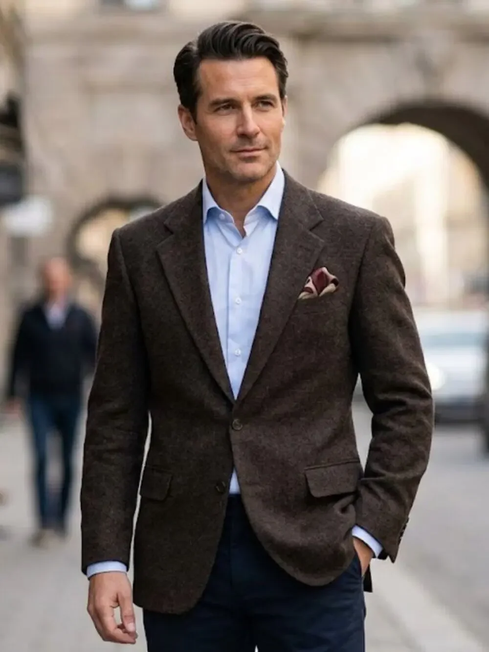 Lanificio Mario Zegna Wool Cashmere Brown Textured Blazer Sport Coat 40R Manstar